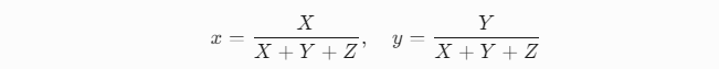 xyz色度坐标計算公式